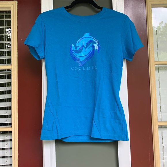 Cozumel Dolphin T-Shirt Medium - Picture 1 of 3